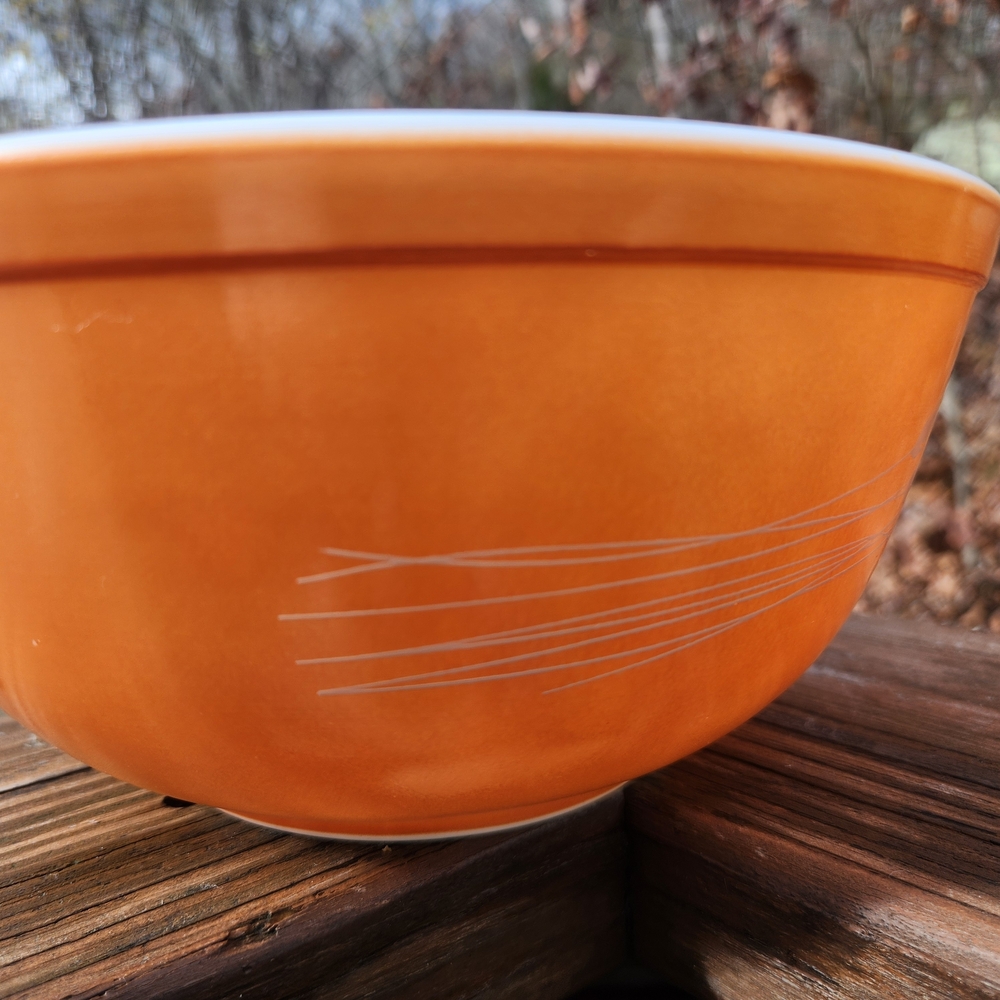 Vintage Pyrex Autumn Harvest Wheat Pattern 2.5 Quart Bowl #403 - Picture 7 of 16
